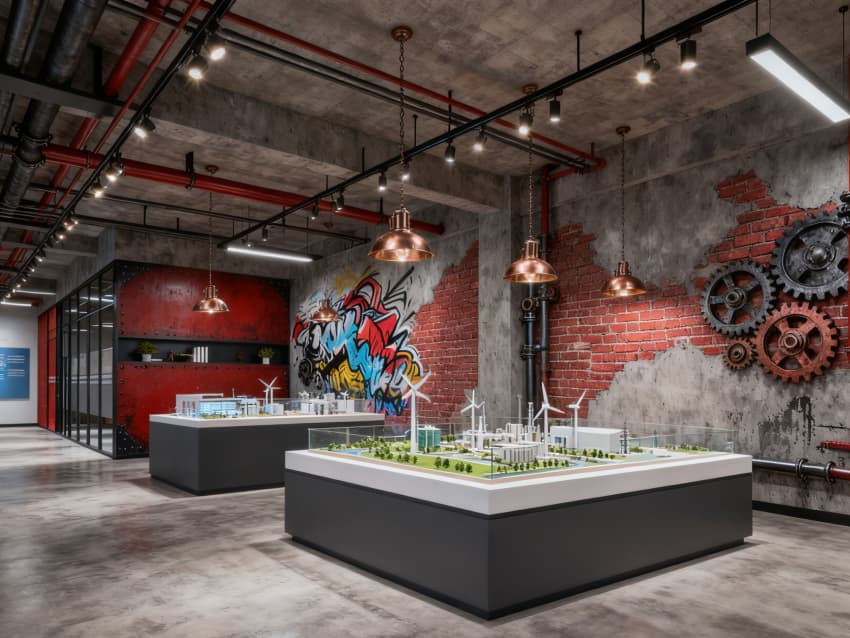 合肥辦公樓設(shè)計(jì)：3400平新能源開(kāi)發(fā)公司裝修設(shè)計(jì)效果分享