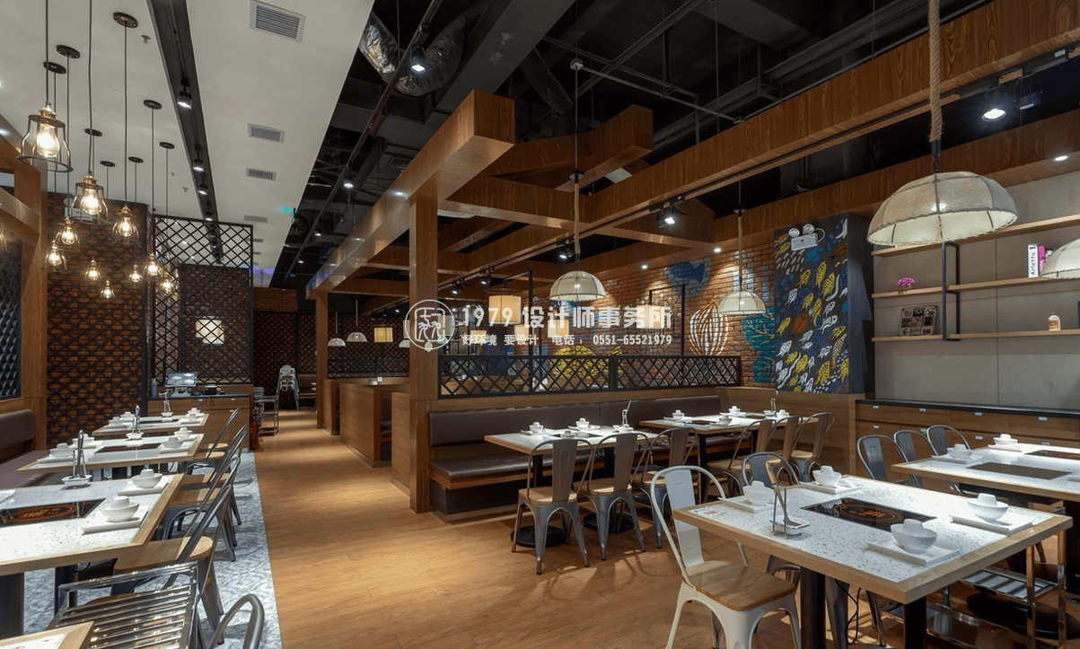 合肥極簡(jiǎn)主義風(fēng)格的火鍋店設(shè)計(jì)裝修