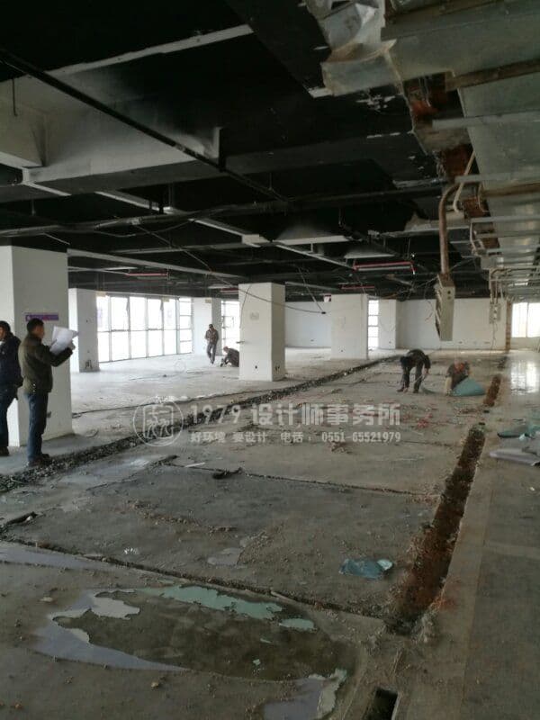 合肥新東方辦公室裝修現(xiàn)場(chǎng)施工圖