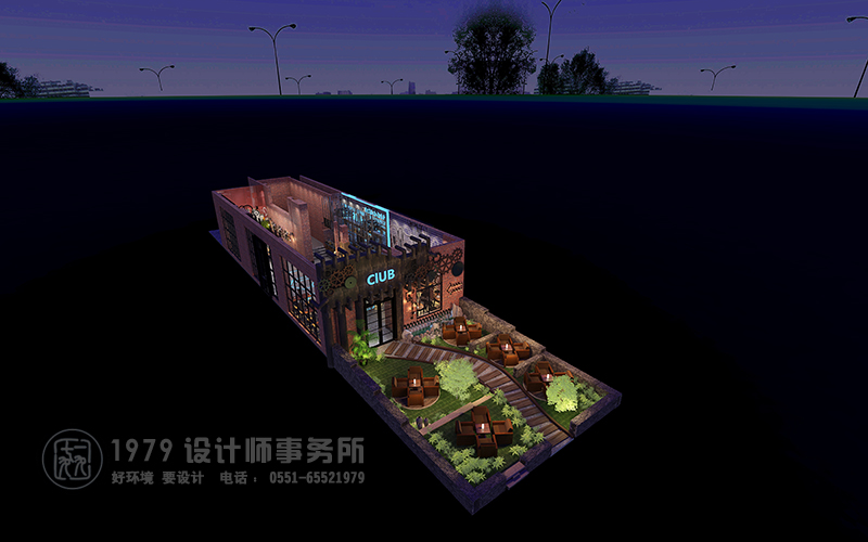 合肥靜吧俱樂部設(shè)計俯覽圖設(shè)計效果圖