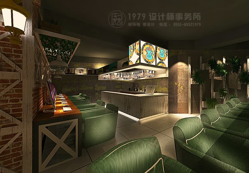 合肥飛云網(wǎng)咖競技區(qū)裝修設(shè)計效果圖