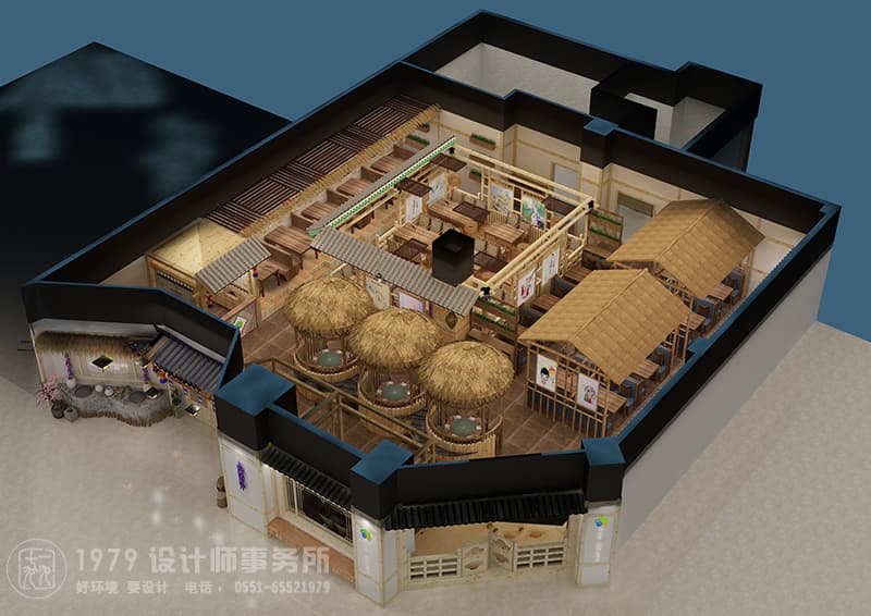 合肥櫻花樹朝鮮餐廳設(shè)計(jì)俯覽圖