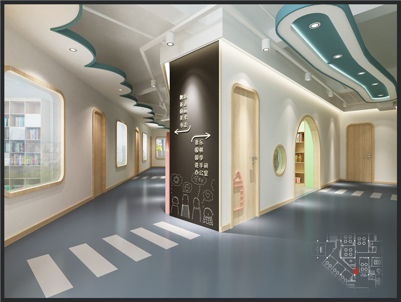 合肥教育中心過道設(shè)計(jì)