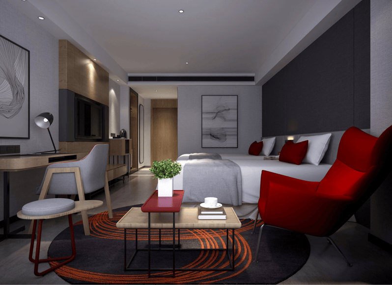 合肥快捷酒店設(shè)計(jì)效果圖欣賞——尚客優(yōu)